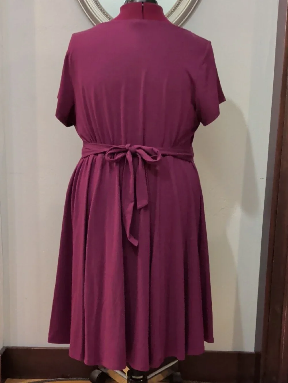 torrid Plum Scoop Neck Short Sleeve Skater Dress